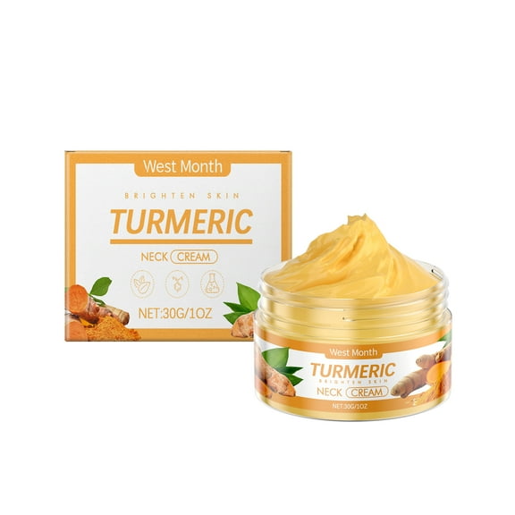 West & Month Turmeric Lifting Neck Cream Firming Skin Discoloration Improvement Fine Lines Brightening Skin Lifting Outline