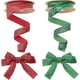 thumbnail image 1 of Rollo de cinta de raso con lentejuelas de 20 yardas × 1 pulgada de largo para envolver regalos de boda, lazos para el cabello, arreglos florales y decoración del hogar (rojo y verde)., 1 of 9