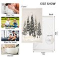 thumbnail image 6 of Yayeee 2 Pack Hand Towels for Bathroom 100% Cotton 16" x 28" Soft Absorbent Kitchen Towel, Hand Drawn Christmas Trees, 6 of 7