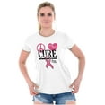 thumbnail image 4 of Peace Love Cure Breast Cancer Aware Womens Fitted Plus Size Graphic Tee Brisco Brands 3X, 4 of 5