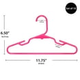 thumbnail image 2 of Your Zone Kids' Clothing Hangers, Pink, 10-Count, Fits Sizes Up to 8, Durable Plastic, 2 of 6