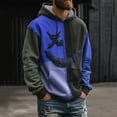 thumbnail image 2 of Atogsazn Men's Halloween Hoodies Casual Fleece Loose Pullover Spooky Sweatshirt Relaxed Fit Fall Clothing Outfit Tops Blue XXXL Fashion, 2 of 4