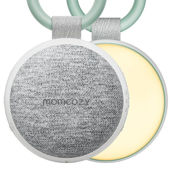 Momcozy Portable Sound Machine with Night Light, White Noise Sound Machine for Baby, 20 Soothing Sounds, Timer, Clips on Stroller, Baby Shower Gifts