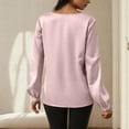 thumbnail image 4 of Levmjia Womens Casual Tops Long Sleeve Blouse Cotton Round Neck Solid Color Loose Fit Comfortable Shirt for Work Office Travel Spring Fall All Season, 4 of 7