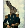 thumbnail image 2 of Fab Funky 26x32 White Modern Wood Framed Museum Art Print Titled - Lieutenant Hare, 2 of 4
