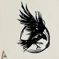 thumbnail image 5 of 1pc metal wall art, crow spreading wings, crow metal wall decoration, home decoration,  Gothic home decoration, house, garden, courtyard, porch, living room, dining room, 5 of 5