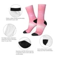thumbnail image 3 of Sigee Sparkly Pink Glitter for Contrast Design Soft Moisture-Wicking Socks Crew Casual Athletic Stretchy Loose Middle Tube Socks, 3 of 6