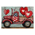 thumbnail image 2 of Shiartex  Valentine's Day Placemats, Buffalo Plaid Truck Love Hearts Farmhouse Holiday Kitchen Dining Table Decoration for Indoor Outdoor Dinner Party Décor 18x12in, 2 of 8