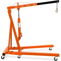 Accreate Heavy Duty Engine Hoist – 2 Ton Hydraulic Car Crane Lifter with 6 Wheels, Orange