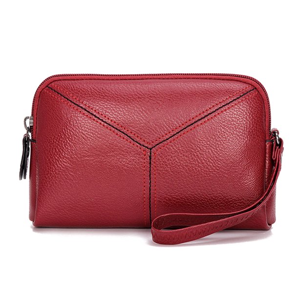 Mini bolso multifunción de cuero PU para mujer, bolso de mano para tarjetas y monedas (rojo) Tmvgtek Oficina Multiescena Multifunción