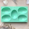 thumbnail image 3 of 5 Piece Easter Egg Silicone Mold, Chocolate Cake Soap Ice Cube Tray, Food Grade Baking Tool, DIY Mold for Home Kitchen Dessert Making, 3 of 5