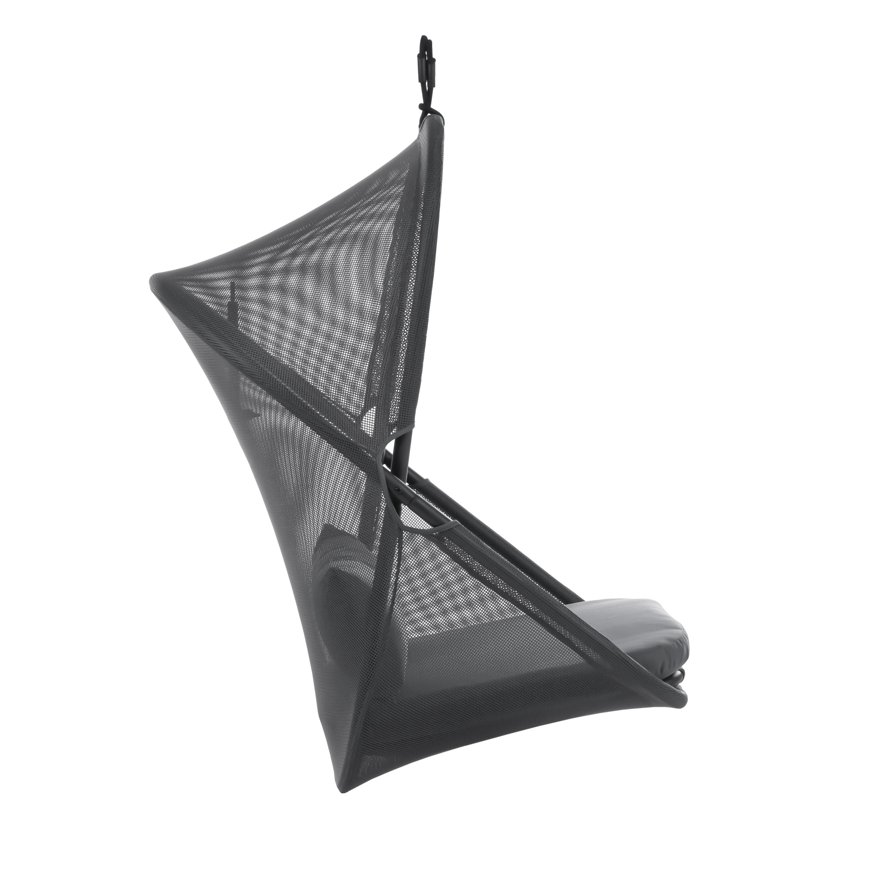 Furniture of America Sway UV-Resistant Foldable Patio Swing Chair with Stand, Dark Gray