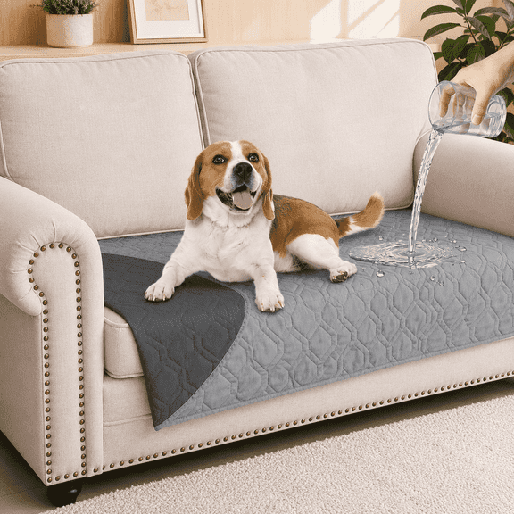 Couch Covers for Dogs, 30"x70" Waterproof Blanket Reversible Furniture Protector, Leak-Proof Scratch-Resistant Washable Sofa Cover
