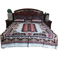Mogul Tapestry Bedding Galicha Indi Cotton Bedspread With 2 Pillow Covers