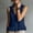 Navy, variant on Womens Cotton Tank Tops Summer Casual Ruffle V Neck Crop Tops Dressy Soft Loose Fit Peplum Hem Blouses Trendy Business Work Shirts for Beach Vacation Party