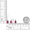 thumbnail image 2 of Gem Stone King 6.18 Ct Oval Red Created Ruby 925 Sterling Silver Pendant and Earrings Jewelry Set, 2 of 4