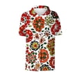thumbnail image 2 of TaTaai Women's Chic Scattered Print Shirt Short Sleeve Collar Button Front Loose Fit Casual Summer Blouse Top Streetwear Daily Wear Gift, 2 of 6