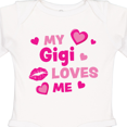 thumbnail image 4 of Inktastic Valentine's Day My Gigi Loves Me Hearts and Lips Boys or Girls Long Sleeve Baby Bodysuit, 4 of 5