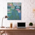 thumbnail image 2 of Stupell Industries Pond Lily pads Green Blue Abstract Painting Canvas Wall Art by Third and Wall, 36" x 48", 2 of 6