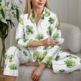 thumbnail image 6 of Fuzoiu St Patrick's Day3 Print Women's Long-Sleeved Pajama,Lounge Button Down Nightwear,Womens Notch Collar Pajama Set-Large, 6 of 7
