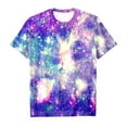 thumbnail image 4 of T Shirts for Girls Galaxy 3D Galaxy Print Glitter Starry Sky Short Sleeve Carnival Going Out Tops, 4 of 4