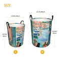 thumbnail image 3 of Sikiie Coastal Cat By The Window Print Round Dirty Clothes Basket, Waterproof Standing Foldable Storage Basket, for Laundry Room, Bedroom, Bathroom Storage-Medium, 3 of 6