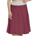 thumbnail image 1 of Women's Burgundy Classical Zig Zags in Pink A-line Printed Skirt Casual Wear, M, Eggplant Hot Pink, by Ambesonne, 1 of 6