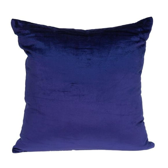 Topaz Royal Blue Square Transitional Pillow Cover with Poly Insert - 18 x 18 x 7 in.