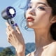 thumbnail image 2 of Portable Mini Fan Powerful Handheld Fan with Cold Compress 0-100 Speed USB Rechargeable Travel Camping Outdoor Plum, 2 of 4