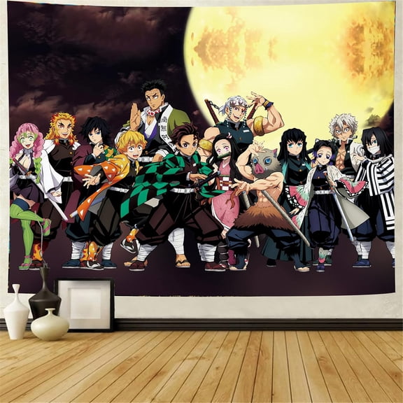 Demon Slayer Flannel Throw Blanket Super Soft Cozy Plush Blanket for Indoor and Outdoor Use (60'' × 50'')
