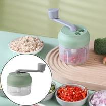 Clearance Baby Food Grinder & Manual Garlic Chopper Portable Hand Operated Garlic Crusher Garlic Mincing Tool Garlic Masher Handheld Garlic For Outdoor Picnics And Home Use for Home & Kitchen Green2