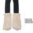 thumbnail image 3 of Fuzzy Faux Furs Leg Warmers Furs Heel Long Boot Cuffs Covers 1 Pair Carnivals Boot Covers Cosplay Uniform, 3 of 8