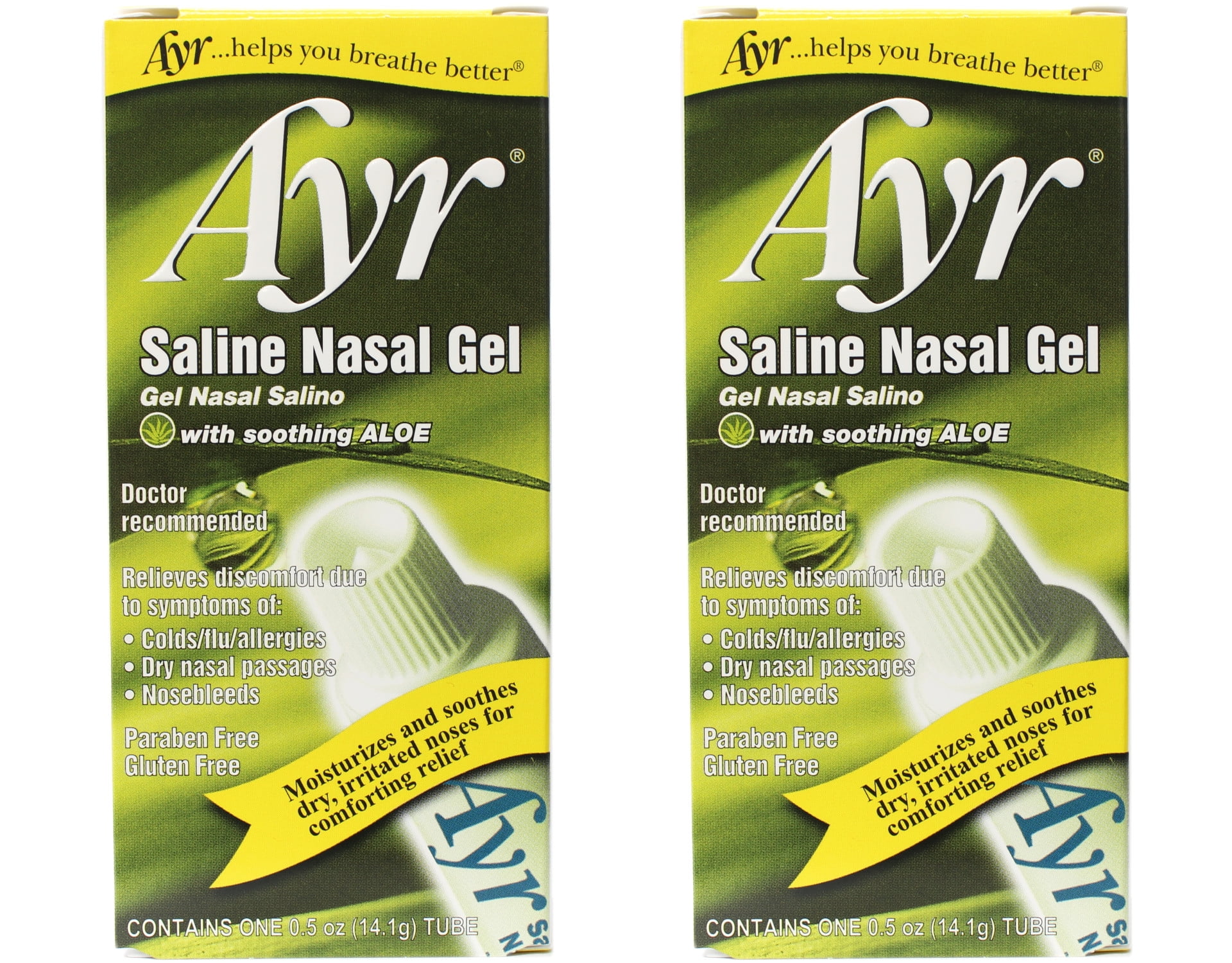 2 Pack Ayr Saline Nasal Gel 0.50oz Each
