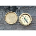 thumbnail image 4 of Roorkee Instruments (India)Brand Brass Metal Antique Colored Engraved Compass with Case, 4 of 4