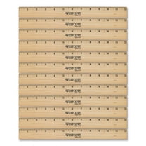 Westcott Beveled Wood Ruler, Standard, 12" Long, Natural Hardwood, 12/Pack, Each