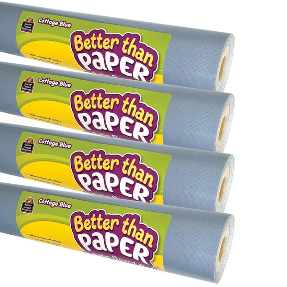Teacher Created Resources Better Than Paper Bulletin Board Roll, Cottage Blue, 4-Pack