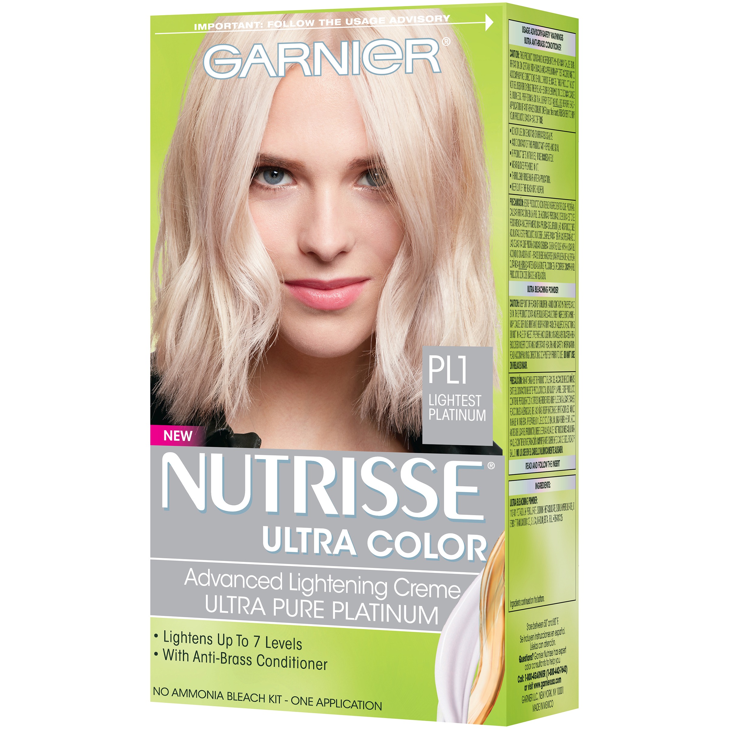 Garnier Nutrisse Permanent Hair Color Pl1 Ultra Pure Platinum