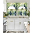thumbnail image 5 of Zen Stones Kitchen Curtains Sets 24 Inch Length with Valance, Nature Water Reflection Country Botanical Swag Valances and Tiers Curtain Set Drapes Swag Curtains for Living Room, Bathroom, Bedroom, 5 of 6