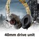thumbnail image 2 of Para juegos Camuflage 3.5 mm Over-Ear con control volumen micrófono graves estéreo PS4/computadora portátil/computadora rojo, 2 of 9
