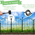 thumbnail image 5 of Blingluck Decorative Garden Fence 21in x26ft, 26 Pack Rustproof Metal No Dig Fence for Dog, up to 26 ft Coverage Area, 5 of 7