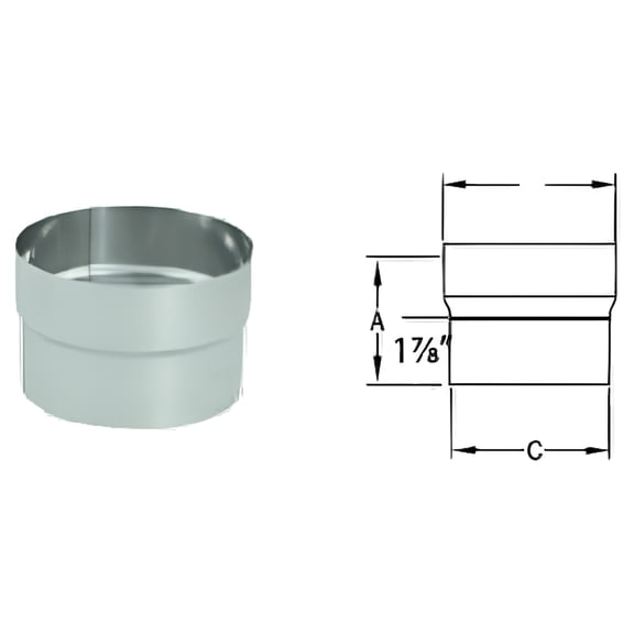 Duravent 55Dfs-Fc 5.5" Inner Diameter - Stainless Steel