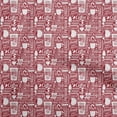 thumbnail image 1 of oneOone Cotton Poplin Maroon Fabric Nostalgia Coffee Sewing Craft Projects Fabric Prints By Yard 42 Inch Wide-2K, 1 of 1