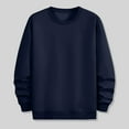 thumbnail image 5 of ZCFZJW Athletic Sweatshirts for Men Big and Tall Regular Fit Casual Solid Color Long Sleeve Crewneck Pullover Tops Loose Overszied Cotton Base Tees Shirt S, 5 of 5