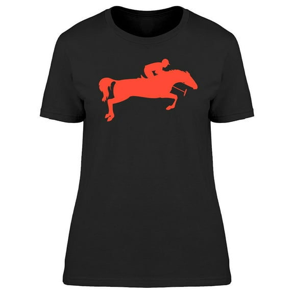 Polo Player Orange Silhouette T-Shirt Women -Image by Shutterstock, Female Medium