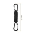 thumbnail image 2 of Uxcell Paracord Keychain, Braided Lanyard Key Clip Double D Rings Survival Keychains Black, 2 of 5