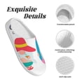 thumbnail image 5 of Yiaed Gnomes Summer Print Slippers Fuzzy Warm Cozy Slippers Non Slip House Slippers For Indoor Outdoor Slippers House Slippers-35/36, 5 of 7