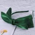 thumbnail image 6 of Unique Bargains 1 Pc Exquisite Gauze Shiny Silk Bow Headband Deep Green, 6 of 6