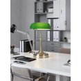thumbnail image 3 of Lámpara de escritorio Nerays Glass Bankers con interruptor de cadena, color verde, 3 of 7