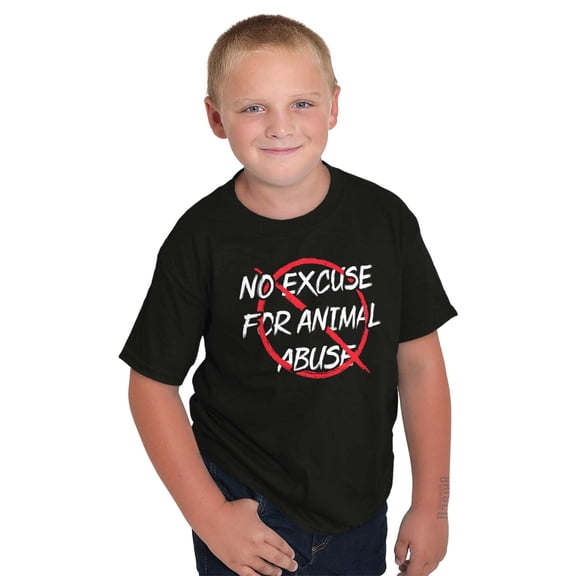 Anti Animal Abuse Cruelty Free Veg Crewneck T Shirts Boy Girl Teen Brisco Brands L