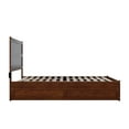 thumbnail image 6 of AFI NoHo Queen Wood Platform Bed with Headboard Footboard & Twin-XL Trundle, Walnut, 6 of 7
